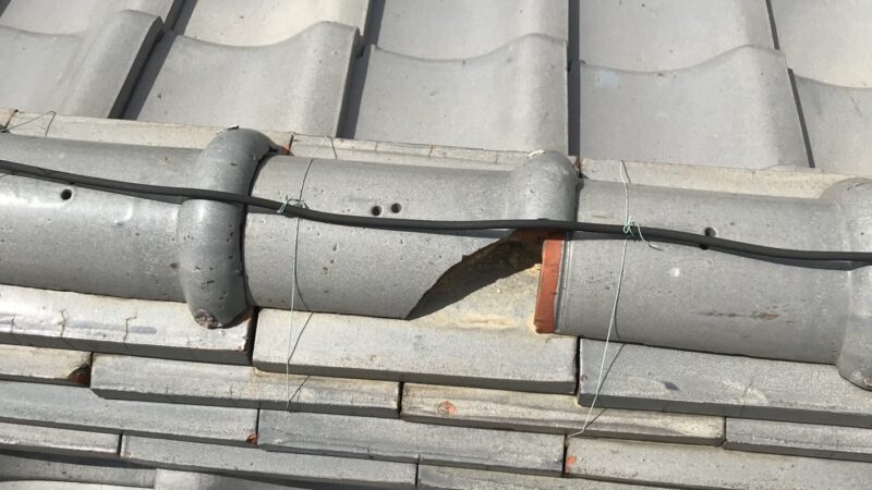 雨漏りによる屋根瓦取替・補修工事