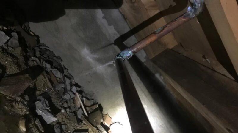 床下配管水漏れ改修工事　守口市